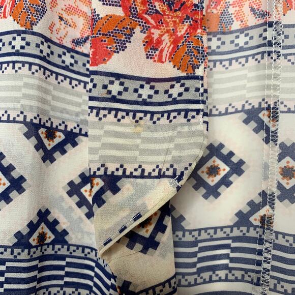 3/$20 Xhilaration plus size semi sheer boho print open front kimono top SZ XXL - Picture 7 of 7